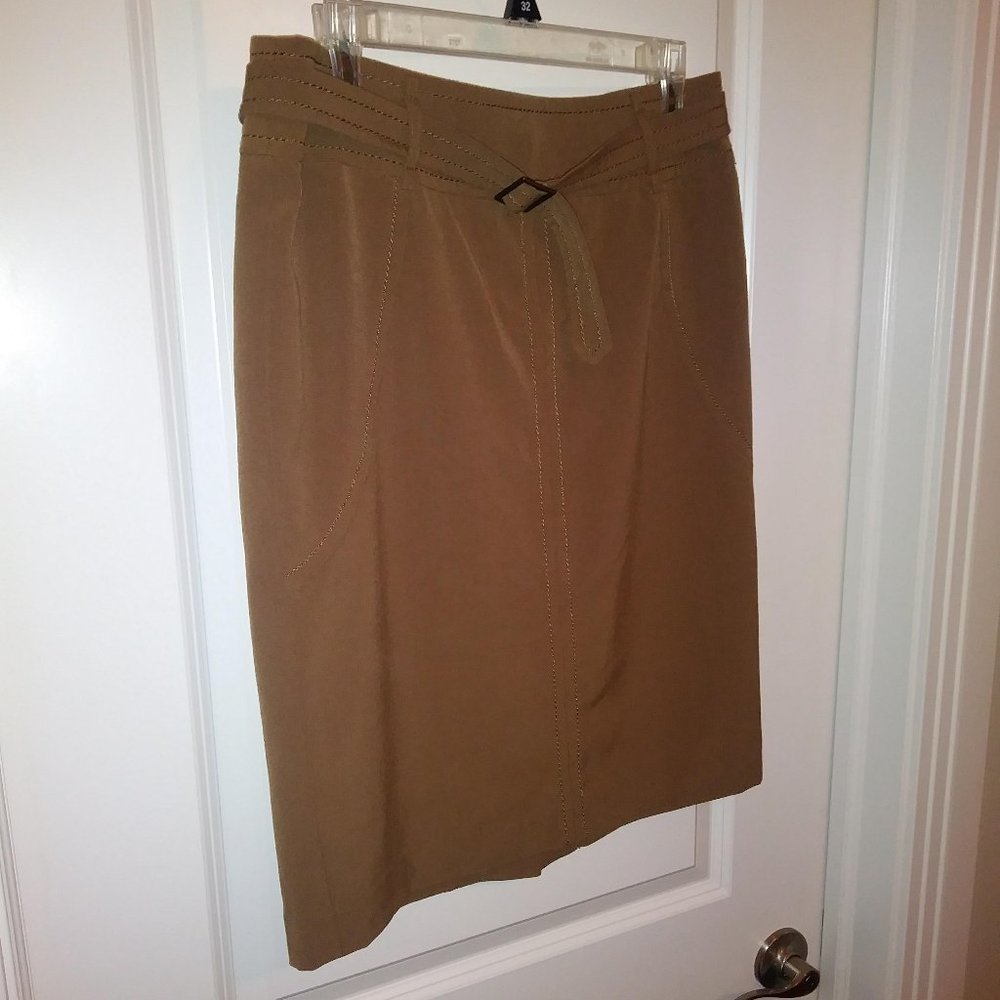 Focus 2000 Chestnut Brown Pencil Skirt Size 8